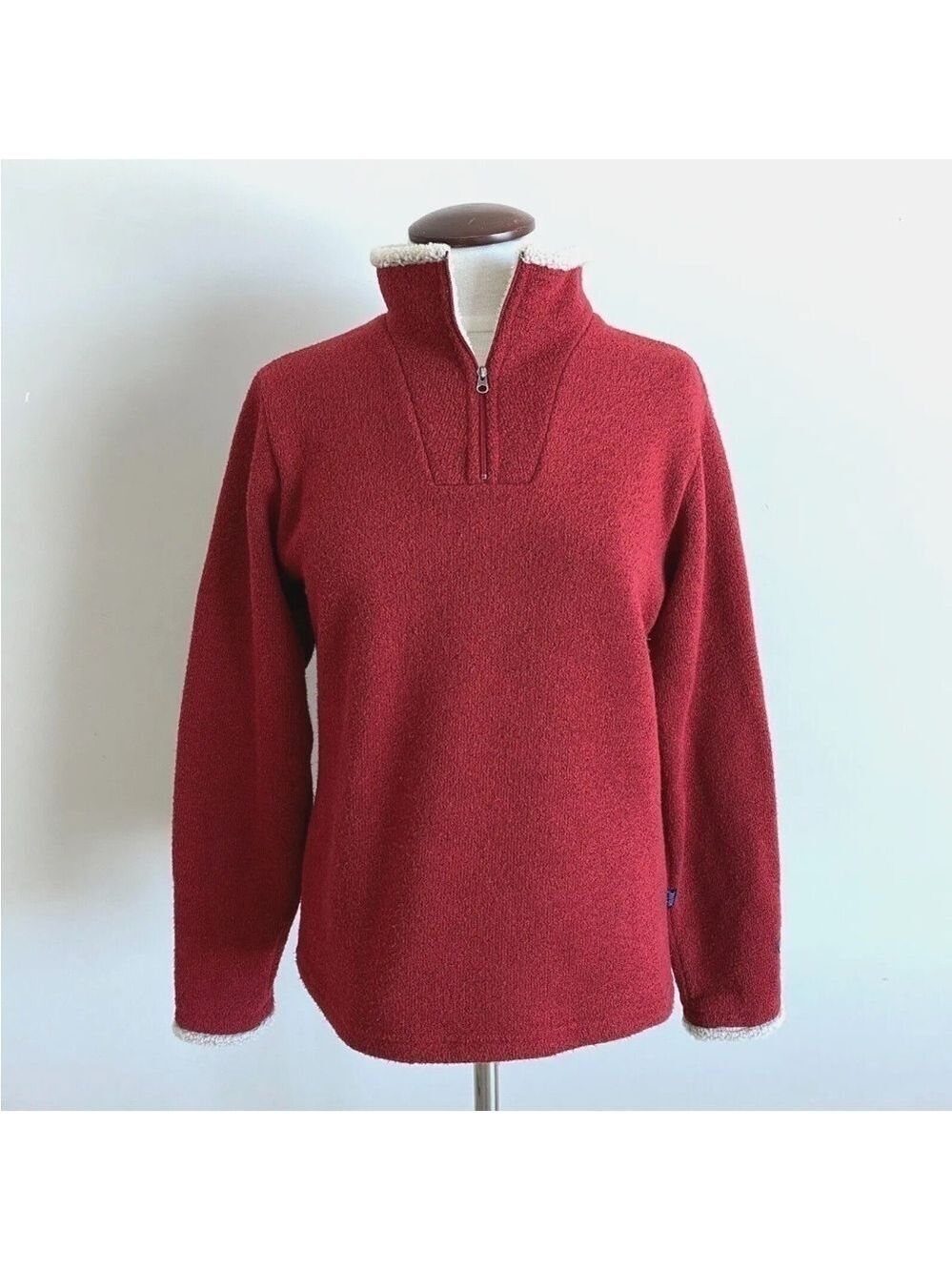 Kuhl Alfpaca Fleece 1/4 Zip Sweater  Pullover Red Womens Medium